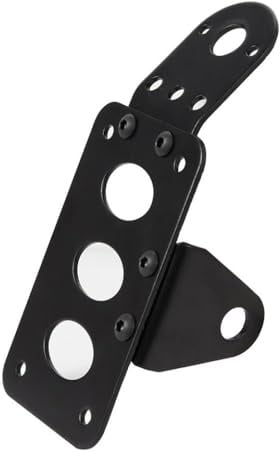 7/8 22mm Axle Side Mount Bracket Compatible with Scooter Moped Motorcycle License Plate Holder Compatible With Rear Taillight Number Plate Black
