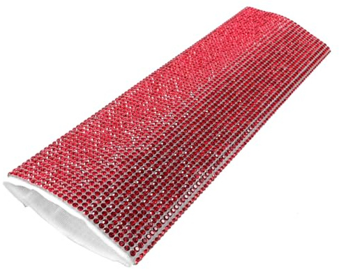 CVUTOVO Custodia Microfono Strass Rosso per Manico Microfono Professionale per Feste e Bar