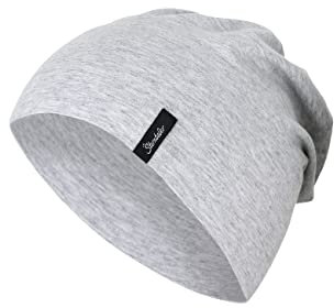 Sterntaler OCS Beanie melange - Lässige Slouch Beanie Mütze aus Melange Singlejersey (Bio) - Unisex Kopfbedeckung - variabel tragbar - Baby und Kinder Übergangsmütze- silber, Größe 45