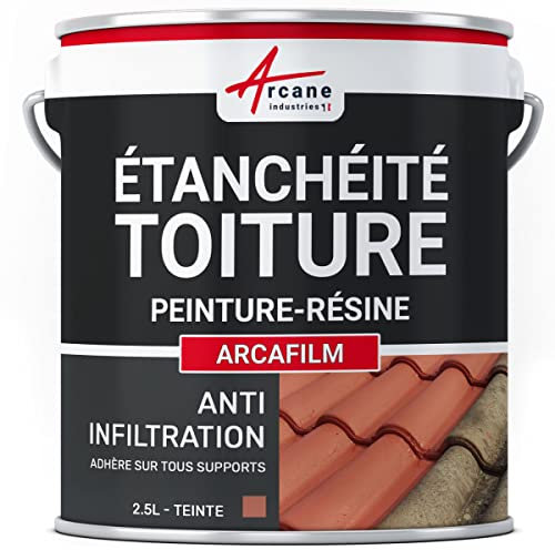 Étanchéité Toiture : Peinture résine d'étanchéité ARCAFILM pour Toit et Tuile - 2.5 L Tuile - ARCANE INDUSTRIES