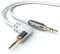 JAMEGA - 0,5m Klinkenkabel AUX Kabel 3,5mm Stereo Audio Kabel 90° gewinkelt Klinkenstecker kompatibel mit PC Laptop Handy Smartphone Tablet KFZ HiFi-Receiver - Weiß