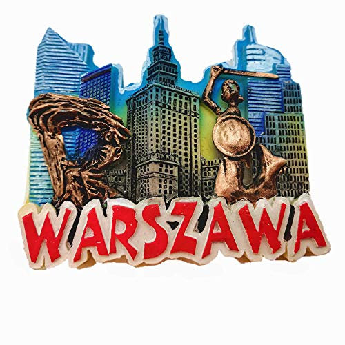 3D-Kühlschrankmagnet, Warschau Polen, Souvenir, Heim- und Küchendekoration, Magnetaufkleber, Warschau Polen, Souvenir, Geschenk
