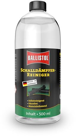 BALLISTOL 23381 Schalldämpfer-Reiniger 500ml Flasche - selbstreinigend, geruchsneutral und materialschonend