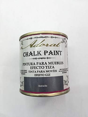 Adoral - Chalk Paint Pintura para muebles Efecto Tiza 125 ml Antracita