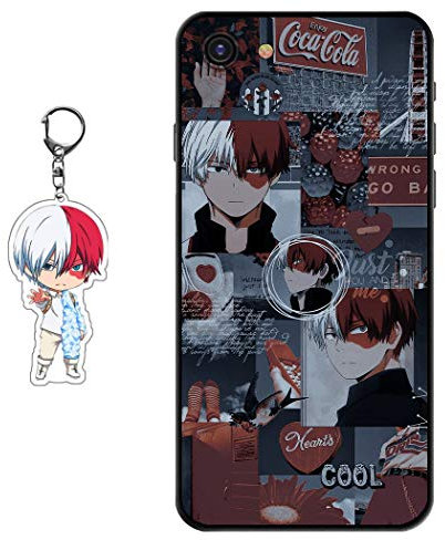Staremeplz Hülle für iPhone 7/8/iPhone SE 2020 Anime Handyhülle [Mit Schlüsselbund] Cartoons Silikon Sanft Bumper Case Hülle für iPhone 7/8/iPhone SE 2020