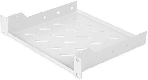 DIGITUS Fachboden - 1HE - 10-Zoll (254 mm) - Für Netzwerk-Schrank - 200 mm Tief - Perforiertes Stahl-Blech - Grau