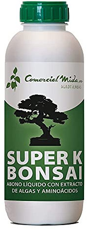 Abono Líquido Bonsais Comercial Mida SUPER K BONSAI Fertilizante Ecológico de Algas de Rápida Absorción 1 L