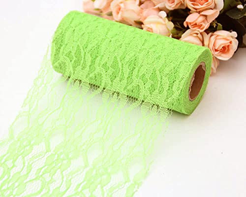 Spitze Tischläufer Tischband Tischdecke Küche Esstisch Dekoration Tischdeko für Hochzeit Geburtstage Tischdekoration Kommunion Weihnachten Herbst Braut & Baby Dusche Tabletop Dekor,Grün B 15cmx22m