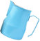 Abcsea 1 Pieza Jarra de Leche de Acero Inoxidable, Jarra de Espuma de Leche, Jarra de Acero Inoxidable, Estilo Europeo, Azul 500ml/17oz