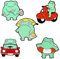Lot de broches en émail en forme de grenouille verte - Pour sacs à dos, chapeaux, sacs - Pour enfants, hommes et femmes