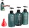 VCRANONR 3 Pcs Shampoo Bottle Pump Dispenser 500ml Empty Shampoo Bottles Foaming Soap Dispensers Bottles Refillable Liquid Hand Jar Dispenser with Foldable Silicone Fuel for Bathroom Kitchen(Blue)