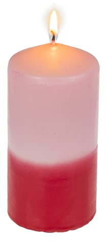 DIP DYE Stumpenkerzen mit Farbverlauf Kerzen in Geschenkverpackung Neon Bunt - Rosa - Rot