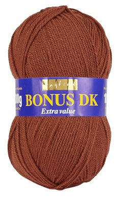 Sirdar Hayfield Bonus DK Double Knitting Yarn, Mahogany (563), 100g