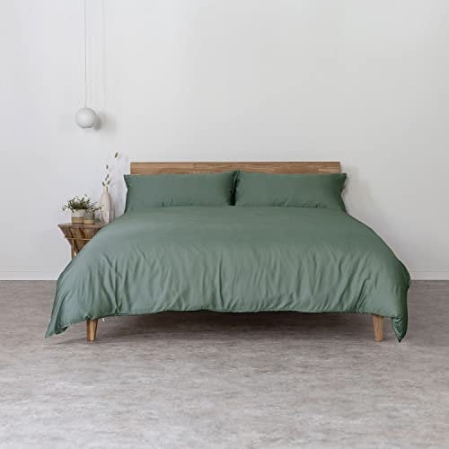 AGA.PIE Bambus Lyocell Bettwäsche-Set 200x200 + 2X 80x40 cm - Dunkel-Grün, 100% Bio Oeko-Tex 100, für Allergiker, Antibakteriell, Ganzjahres-Bettwäsche, Atmungsaktiv, Geruchshemmend, Besonders sanft