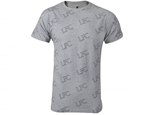 Liverpool F.C. Mens Repeat Logo T-Shirt - Gray - S