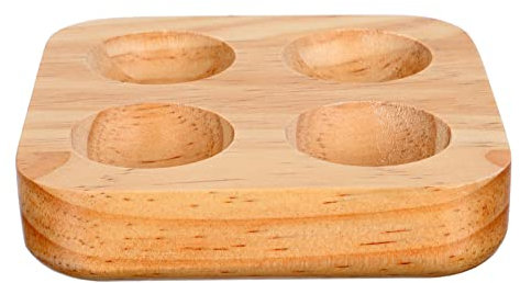 CIYODO 1 Pc Plateau à Oeufs En Bois Coquille à Oeufs En Bois Paniers à Œufs Plateau De Stockage d ?ufs Support à Oeufs En Bois Plateau d Oeufs De Comptoir Oeuf Farci Enfant Diable