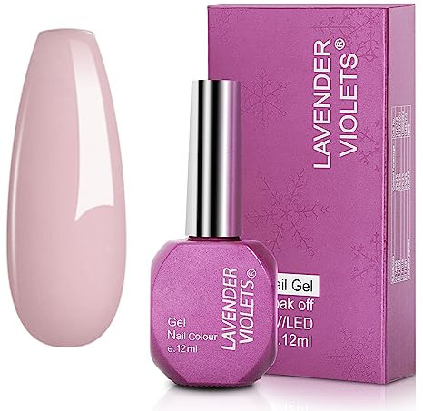 Lavender Violets 12ml Gel Nail Polish UV LED Soak Off Nail Lamp Curing Manicure Pedicure Larger Content Salon Quality Cameo Rose H406
