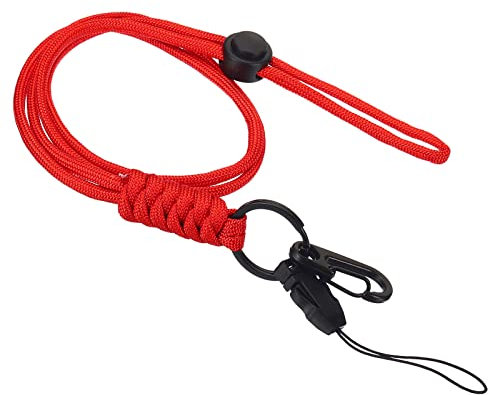 PATIKIL Hals Schlüsselband mit Haken Badge Schlüsselbänder Einstellbare Lang Riemen Ausweis Halterung Schlüsselketten für Badge Halterungen Rot
