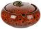 Windaschenbecher Oriental 10,5cm Durchmesser Keramik Rund glatte Oberfläche Aschenbecher für Innen und Außen Windascher (Orange)