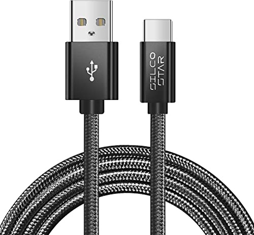 SILCOSTAR USB-C 3.1A Strong Nylon Braided Sync Fast Charger Type C Cable For Moto E13 E30 E32 E40 E6 E6i Moto (G Power 2022) G Power 2023