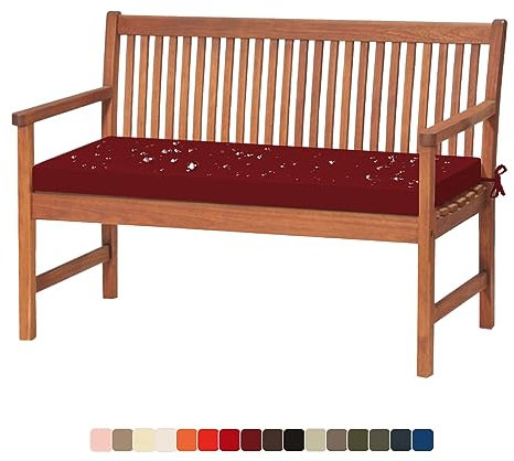 Lsjoaw Bankauflage 170X40X8CM Bankkissen Sitzauflage Sitzkissen wasserdicht Gartenbankauflage Schaukelkissen für Gartenbank Schwingen Bankpolster Outdoor für Fensterbank Gartenkissen Dunkelrot