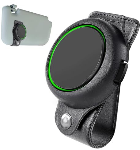 mylovetime Sonnenblende Halterung Ooono 2 Halterung Auto Kompatibel mit Ooono Co-Driver No2, Halter für OOONO Blitzerwarner PU Leder Schwarz