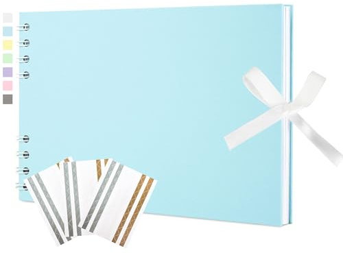 Scrapbook Photo Album 21.5 x 15 cm, 20 Sheets 40 Pages Kraft Paper