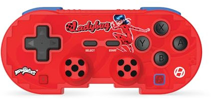 Hyperkin Édition limitée Pixel Art Manette Bluetooth officielle Miraculous Edition – Sous licence officielle – Pour Nintendo Switch®, PC, Mac®, Android®, iOS (LadyBug)