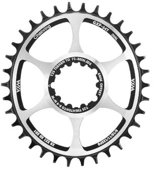 Fahrradkettenblätter Rundes ovales Kettenblatt 1 mm 3 mm 6 mm Offset Direktmontage for Sram XX1 X01 X1 X0 X9, 30T 32T 34T 36T 38T 40T MTB Fahrrad Rennrad Kettenblatt ( Color : Offset 6mm 34T )