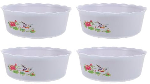 BESPORTBLE 4 Piezas De Plástico para Plantas Y Flores Cuenco De Agua Cuenco De Loto Pecera Macetero Hidropónico Maceta Suculenta Maceta De Narciso Redondo para Terrario Escritorio De