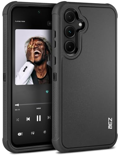 BEZ Coque Antichoc pour Samsung A35 5G, Robuste, de Qualité Militaire, Anti-Poussière, Antidérapante, Durable, Coque de Protection pour Samsung Galaxy A35 5G, Noir