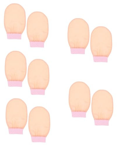 Baluue 10stücke Exfolierende Duschhandschuhe Seidenstoff Wiederverwendbare Peeling-mitts Für Hautreinigung Und Körperpflege Sanfte Massage Und Peeling Für Hautgefühl Zartem Rosa