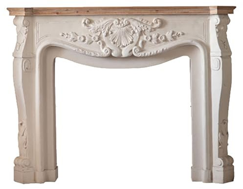 TT-YEC Fireplace Casing, Antique Fireplace Frame, Country Style Fireplace Console, Electric Fireplace Decorative Shelf, Suitable for A Variety of Electric Fireplace Inserts,B