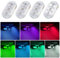 Weinsamkeit Lumières Intérieures de Voiture Sans Fil, 4 Pièces RGB Éclairage Intérieur de Voiture 7 Color LED Ambiance Voiture Contrôle Tactile 6 Perles de Lampe LED Voiture Interieur USB Rechargeable