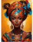 SHEGZHUC 40 x 50 cm Pierres Carrées Diamond Painting Femme Africaine Diamond Painting Femme Beau Bricolage Adultes Femmes Mosaïque Diamant Peinture Art Broderie Point de Croix Images Cadeau Décoration