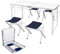 azorex Mesa Plegable Ajustable de Aluminio con 4 Taburetes Plegables Regulables para Camping Ideal para Camping y Jardín Transporte Fácil y Compacto