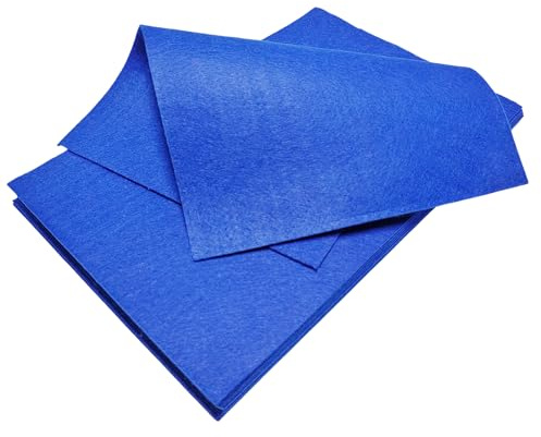 Jtnohx Dark Blue Felt Sheets, Colour Felt Fabric for Crafts, 12 Pcs 1mm Thick 20x30cm Soft Fabric Square for Handicraft DIY and Sewing Projects