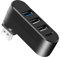 4 Port USB 3.0 Hub (2*USB 2.0 Port+3.0 Port+Type-C), Mini USB Hub mit Mehreren Anschlüssen, 90°/180° Grad drehbar, für Desktop PC Laptop Notebook Tablet (Schwarz)