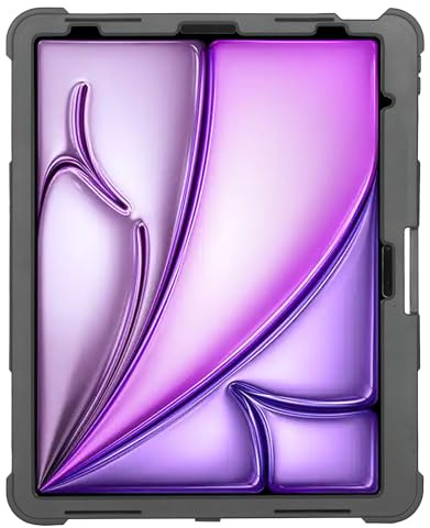Targus SafePort Rugged Max Coque pour iPad Air 13 (M2 et iPad Pro 12,9) - Testé MIL-STD - Protection d'écran, béquille, dragonne, Porte-Stylet, résistant à la poussière et aux liquides - THD968GL