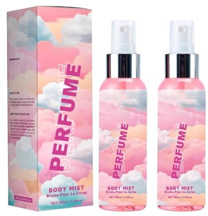 Marshmallow-Parfüm,süßer und weicher Duft für Frauen und Mädchen,lang anhaltender Körpernebel,ideal für Reisen,Haar- und Hautspray,frischer Alltagsduft,Sommer-inspiriertes,100 Ml,Für Frauen (2PC)