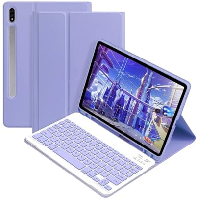 Keyboard Case for Samsung Galaxy Tab A7 10.4 inch 2022/2020 (SM-T500/T505/T507/T509), Bluetooth Wireless Keyboard, mart Folio with S Pen Holder