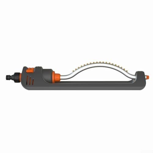 19-hole automatic swing sprinkler for garden turf offering even watering with adjustable spray modes tailored for flower beds, lawns, and vegetable gardens