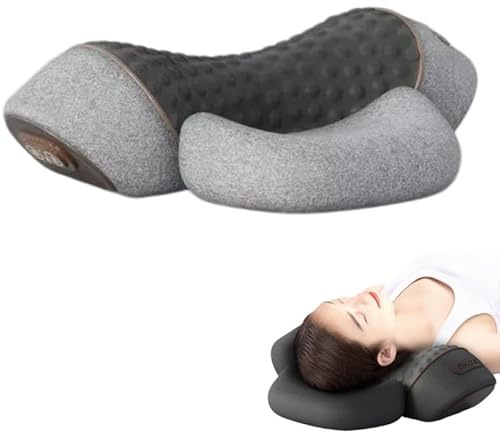 orthoval Neckma Orthopädisches Kissen 3 in 1 Nackenkissen mit Vibrations, Wärme und Zugkraft, Memory Foam - Ergonomisch für Einschlafhilfe & Halsschutz, für Nacken & Schultern