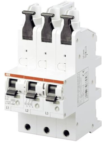 ABB S751/3-E25 SLS-Schalter 25A 3-polig – selektiver Hauptleitungsschutzschalter E-Charakteristik 25kA für 40-mm-Hutschiene IP20 2CDS781001R4252