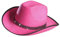W WIDMANN MILANO Party Fashion 2489P - Cowboy Hut mit Strassband, Pink, Cowgirl, Wilder Westen, Hut, Kopfschmuck, Accessoire, Karneval, Mottoparty