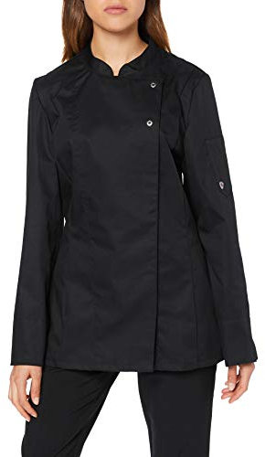 BP Gourmet 1544-400-32 Kochjacke für Damen - Langärmelig - 65% Polyester, 35% Baumwolle - Standard Passform - Größe: S - Farbe: schwarz