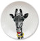 Mustard M12006D Flat plate round Wild dining giraffe Gina Ceramics White D23 x H2 cm
