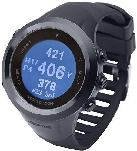 Voice Caddie T2 Hybrid Golf GPS Rangefinder Watch, Unisex, T-2BK, Nero