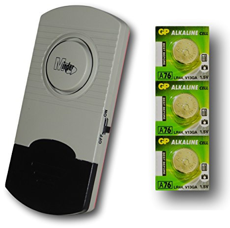 EPOSGEAR Minder Ultra Thin Window Glass Vibration Security Burglar Alarm for Homes, Cars, Sheds, Caravans, Motorhomes etc (1, With Extra Batteries)