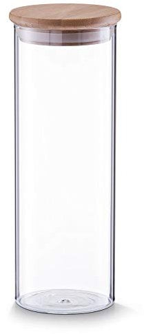 Zeller Present PresentVorratsglas, Frischhaltebehälter, 1600 ml, Bambusdeckel, x